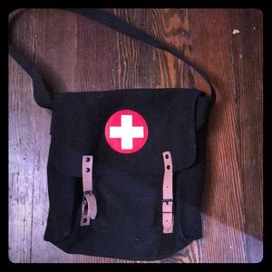 Army surplus medical canvas messenger bag